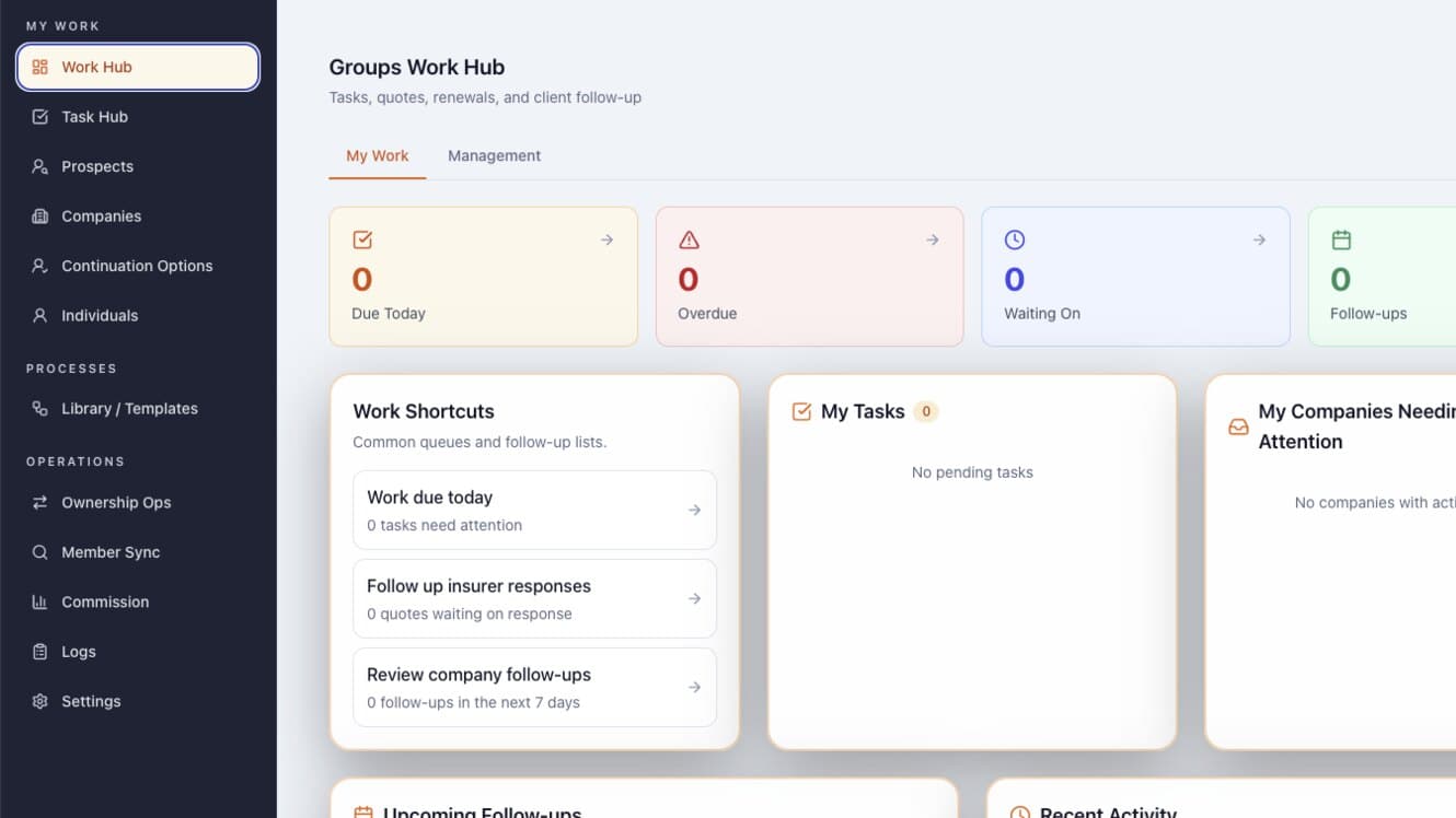 Corporate Intranet System: Business overview, commission tracking, team management and reporting
