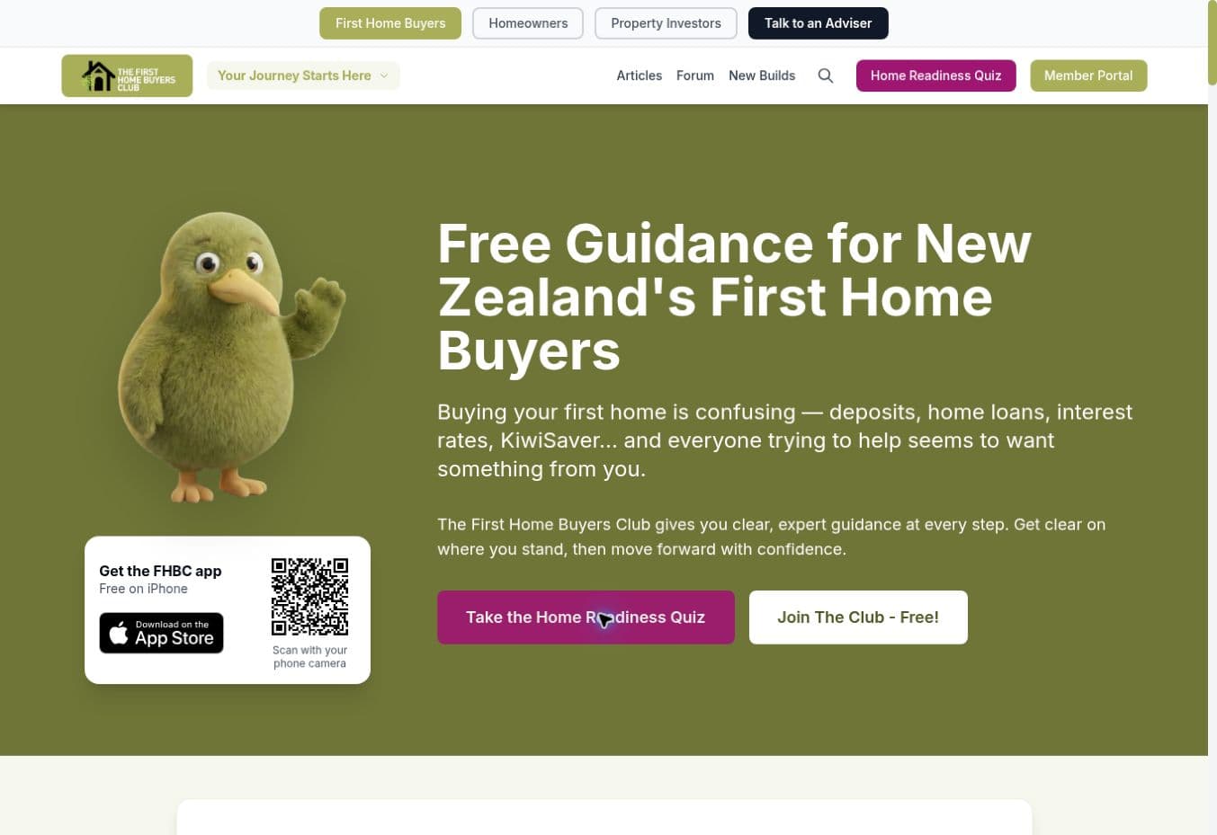 The First Home Buyers Club — Member website and tools