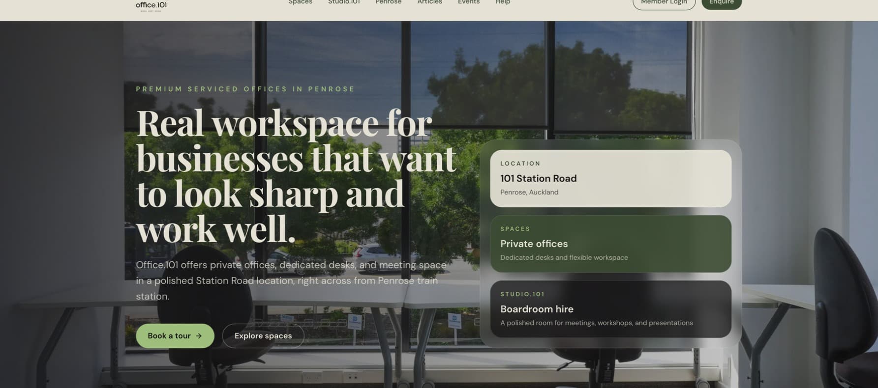 Office101.co.nz — Workspace website